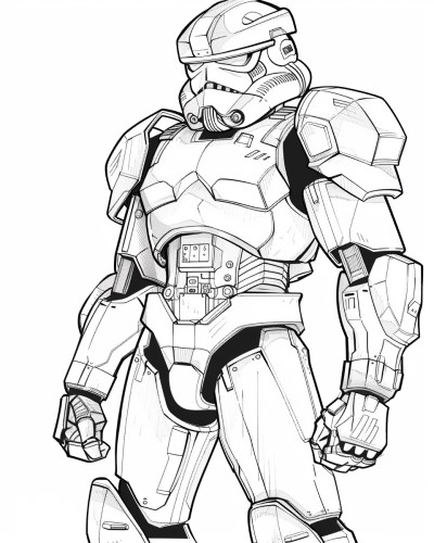 galactic trooper coloring page