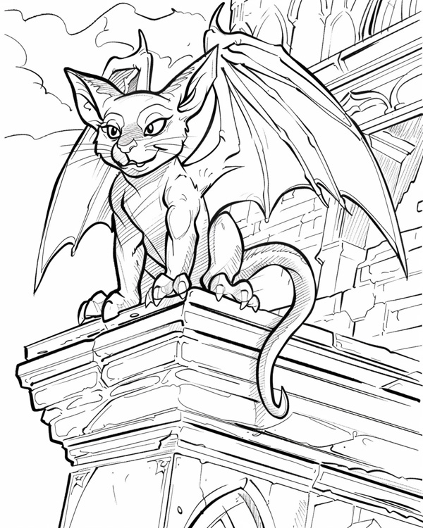 gargoyle coloring page