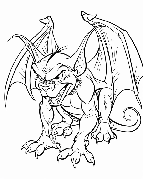 gargoyle coloring page