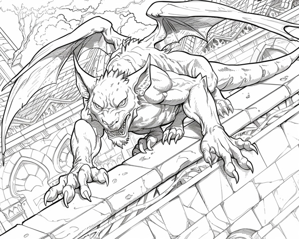 gargoyle coloring page