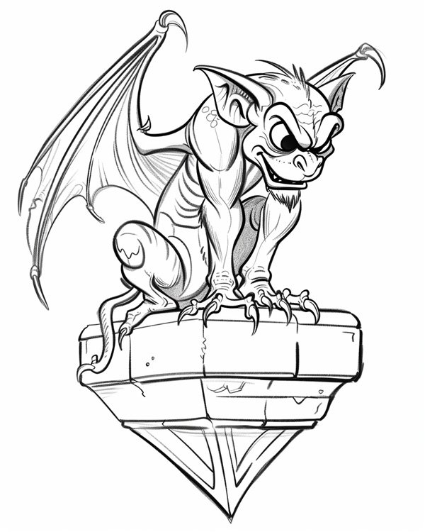 gargoyle coloring page