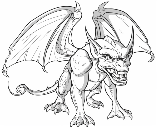 gargoyle coloring page