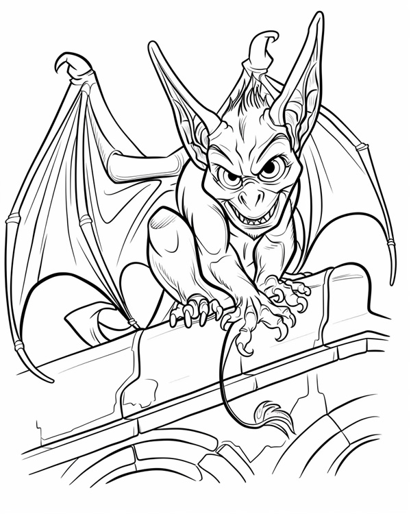 gargoyle coloring page