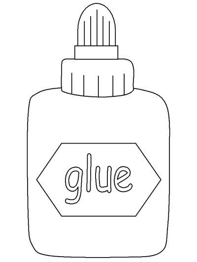 Glue coloring page