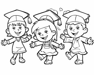 School graduation coloring page