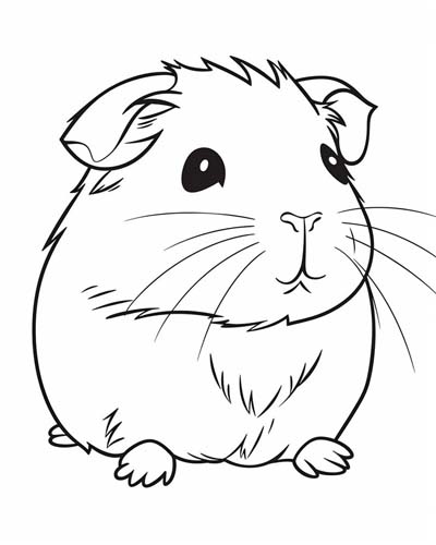 baby guinea pig coloring page