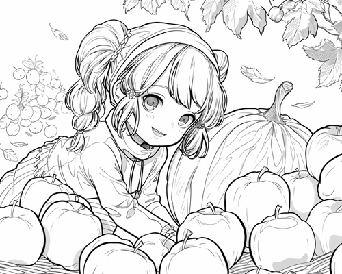 harvest coloring page