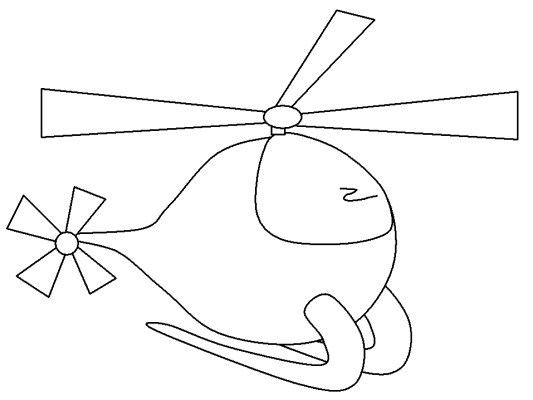 helicopter coloring page