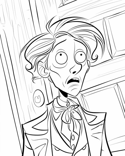 coloring page of Ichabod Crane