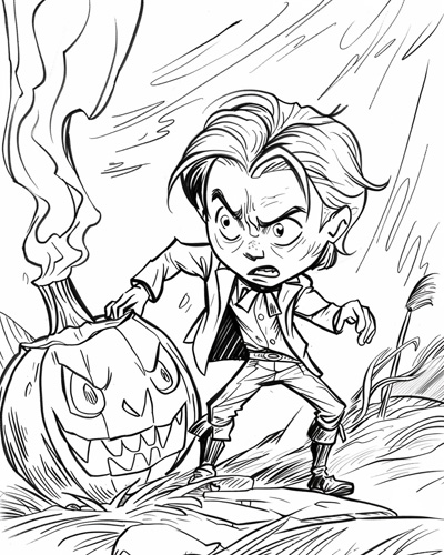 coloring page of Ichabod Crane