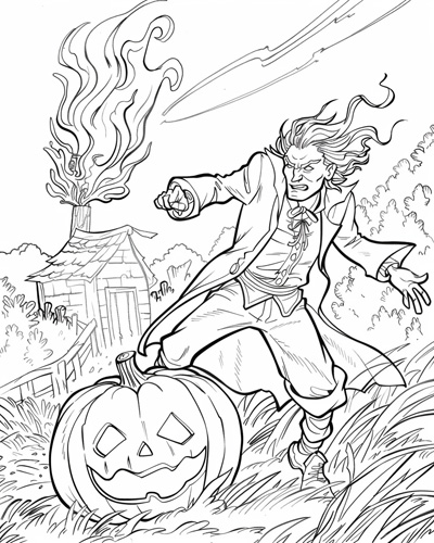 coloring page of Ichabod Crane