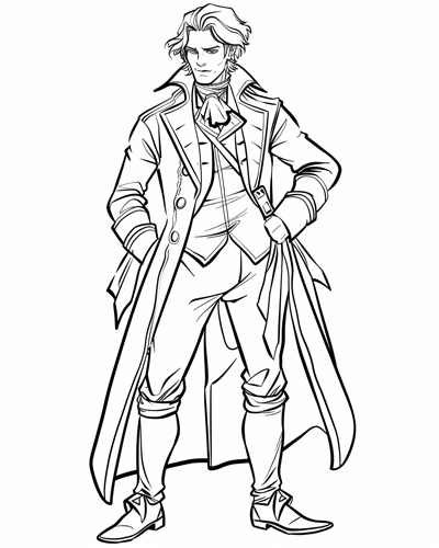 coloring page of Ichabod Crane