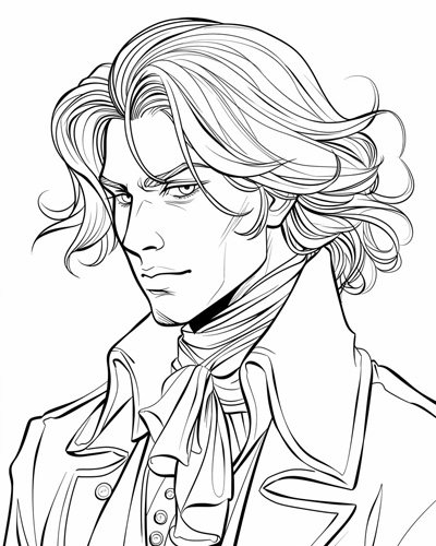 coloring page of Ichabod Crane