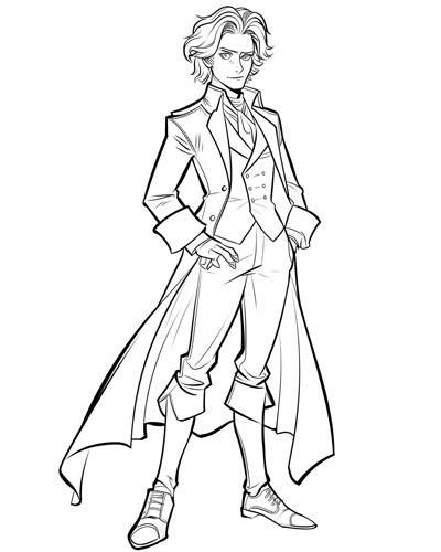 coloring page of Ichabod Crane