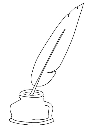 Inkwell coloring page