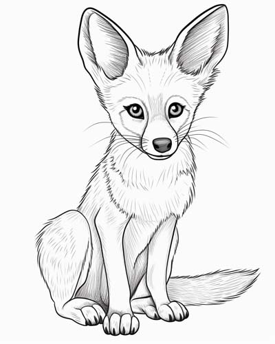 baby jackal coloring page