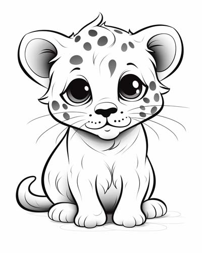 baby jaguar coloring page