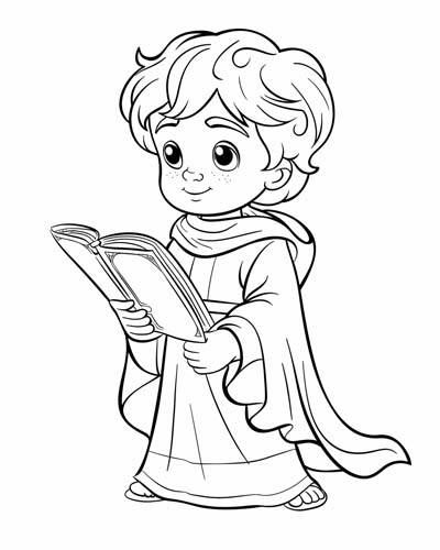 The apostle James the less cartoon coloring page