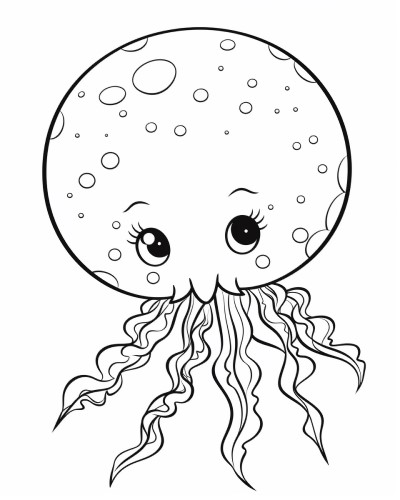 jellyfish coloring page