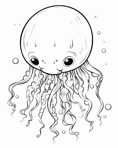 baby jellyfish coloring page