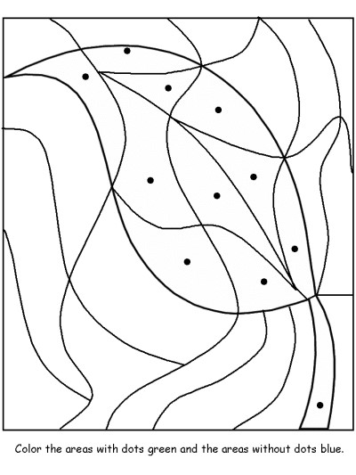 leaf dot puzzle coloring page