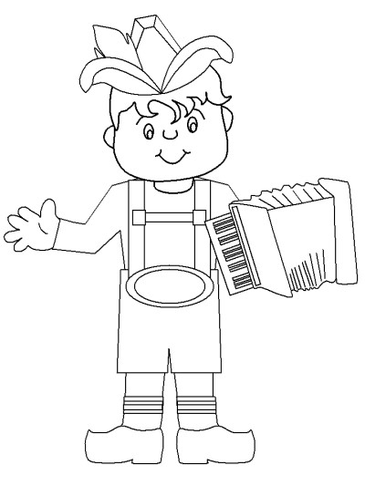 German lederhosen coloring page