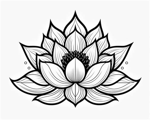 lotus flower coloring page