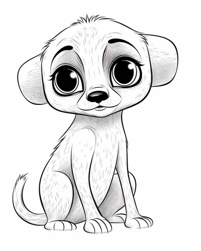 baby meerkat coloring page