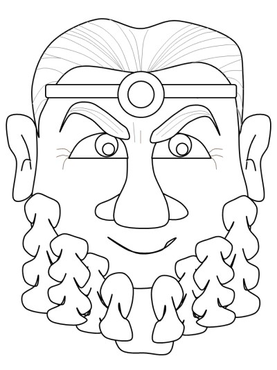 Lesser gods and heroes coloring page