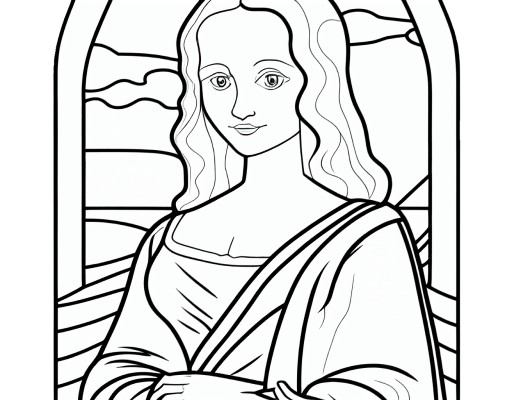 Mona Lisa coloring pages