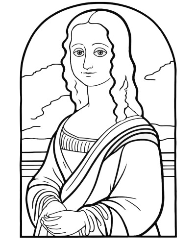 Mona Lisa coloring pages