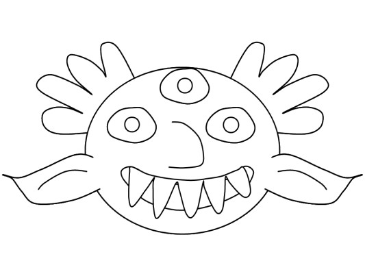 Halloween monster coloring pages