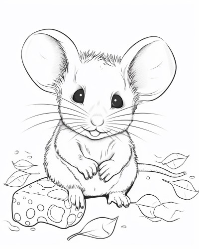 mouse coloring page