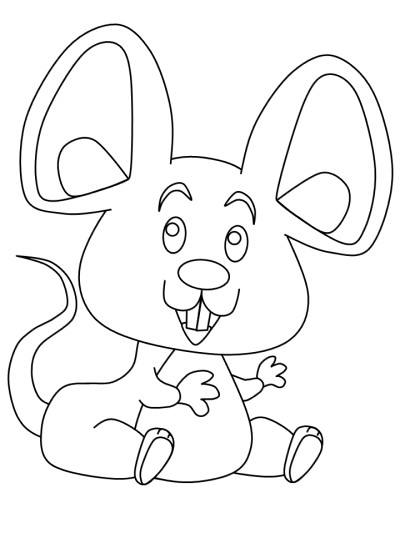 mouse coloring page