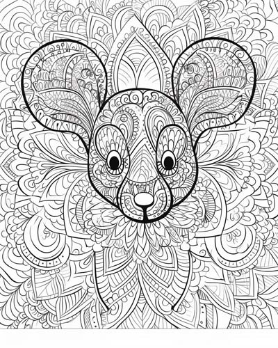 mouse coloring page