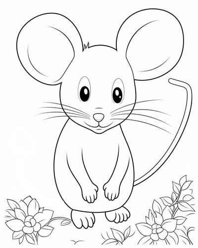 mouse coloring page