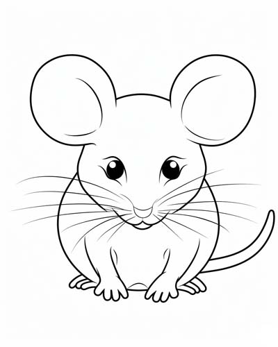 mouse coloring page