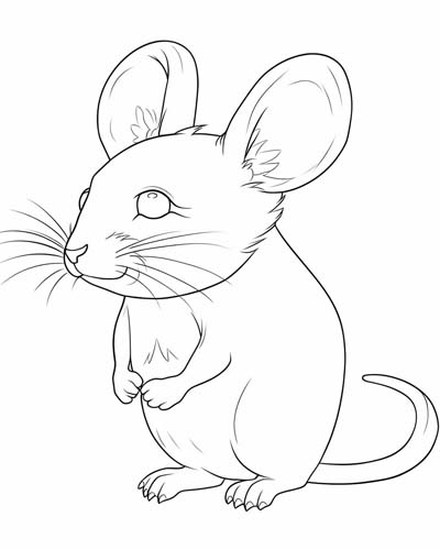 mouse coloring page