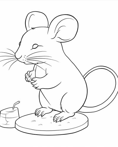 mouse coloring page