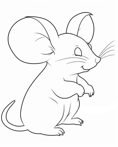 mouse coloring page