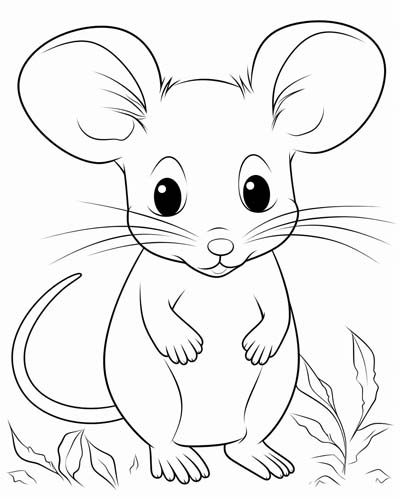 mouse coloring page