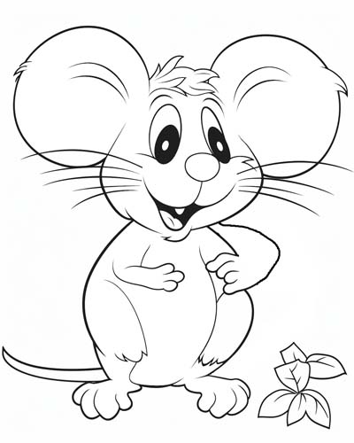 mouse coloring page