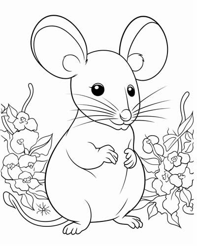 mouse coloring page