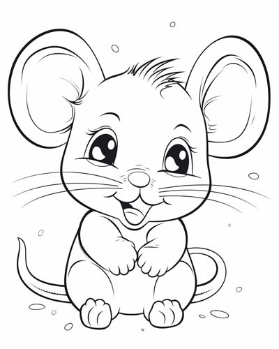 baby mouse coloring page