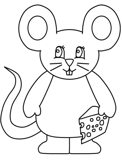 mouse coloring page