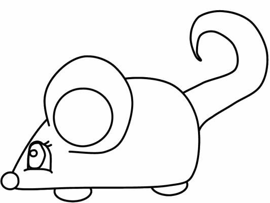 mouse coloring page