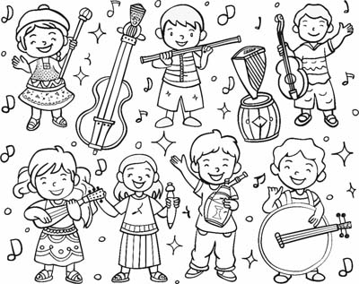 Music Festival coloring page