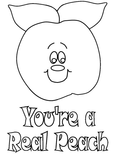 peach coloring page