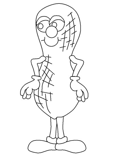 peanut coloring page