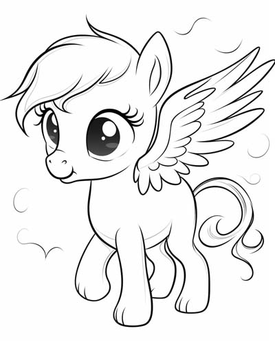 baby pegasus coloring page